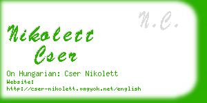 nikolett cser business card